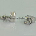 sma female plug connector for pcb mount ,right angle ,nickel plated 3