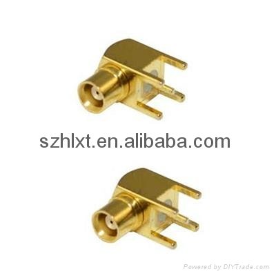 mcx coaxial connectors straight receptacle female jack pc mount  2