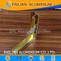 Fashionable aluminium picture frame profiles brush gold aluminium photo frame