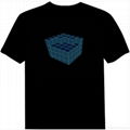 Factory price party flashing EL t shirt  1