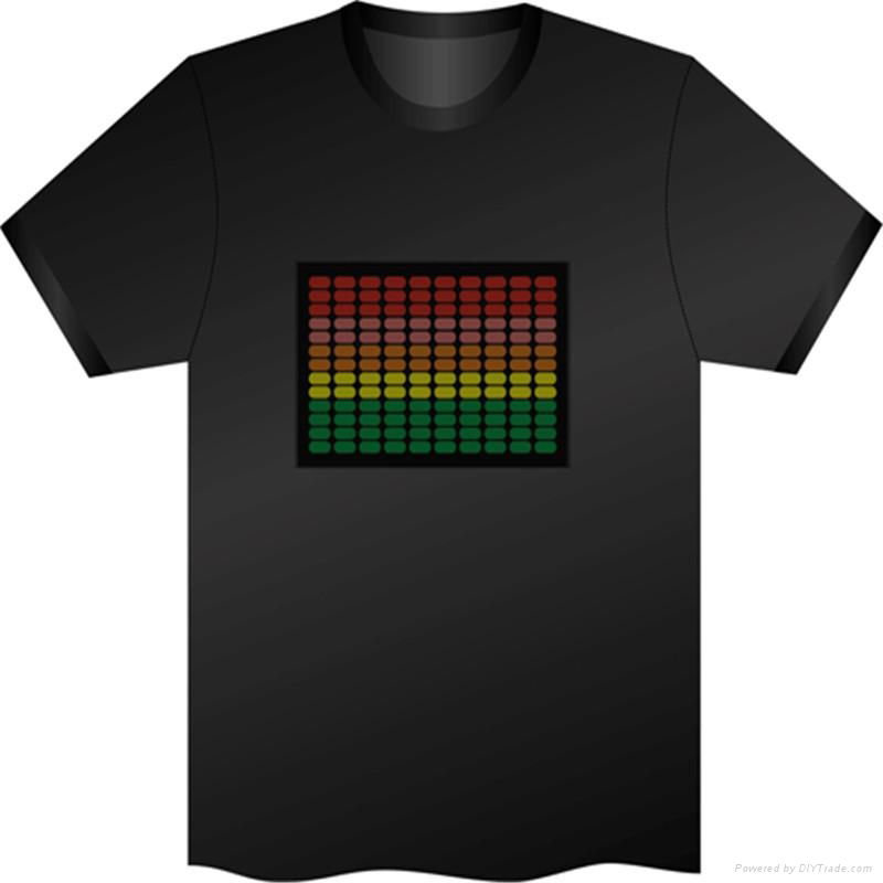 Factory price party flashing EL t shirt  4