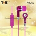 Earphone in-ear earbuds  with noise canceling and mic for  Iphone Android Window 2