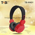 Supper bass rechargeable TF card FM Radio dual rail tie rod headphones for music 2