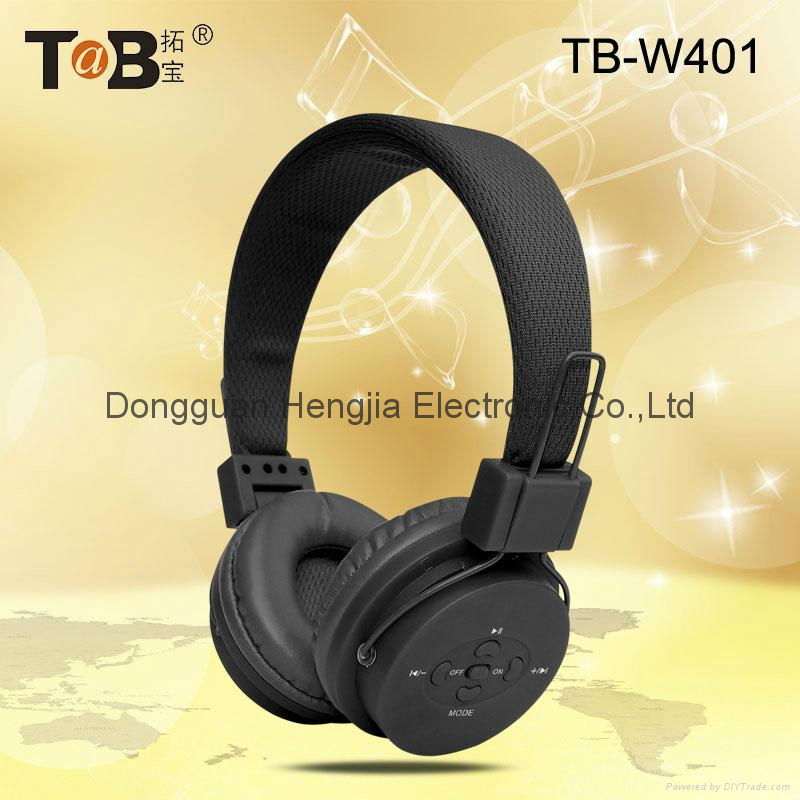 Supper bass rechargeable TF card FM Radio dual rail tie rod headphones for music 3