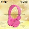 Supper bass rechargeable TF card FM Radio dual rail tie rod headphones for music 4