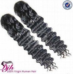 deep wave hair  virgin brazilian hair extention 