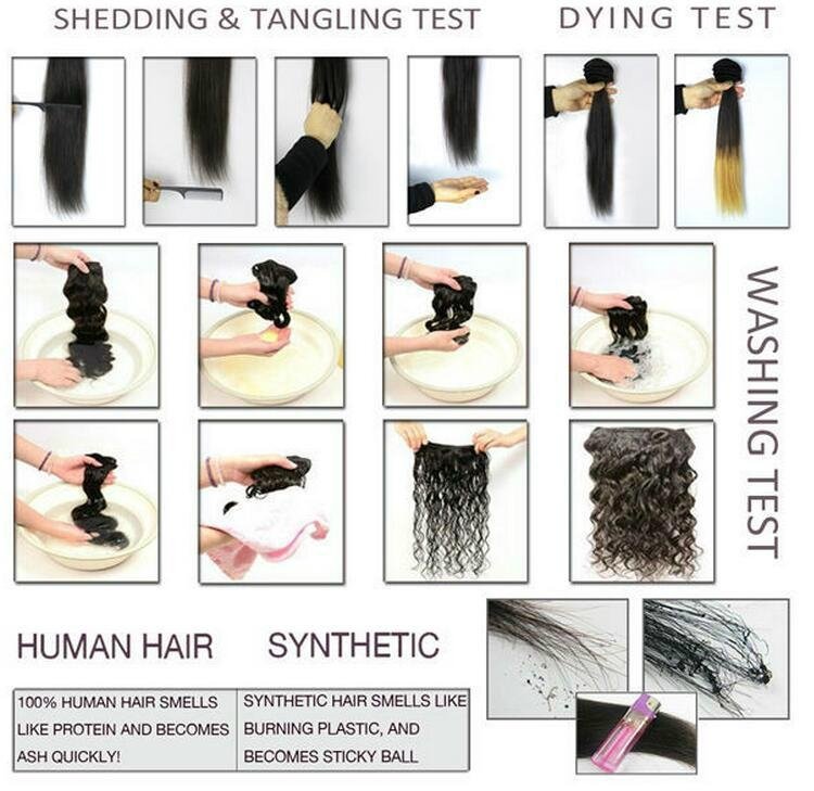 natural straight  human hair Brazilian human hair extension hair weave 5