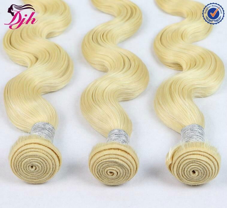 2016 top grade blond hair extensions remy Brazilian human hair 4