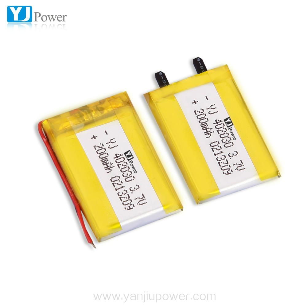3.7V 200mAh 402030 lithium polymer battery 4