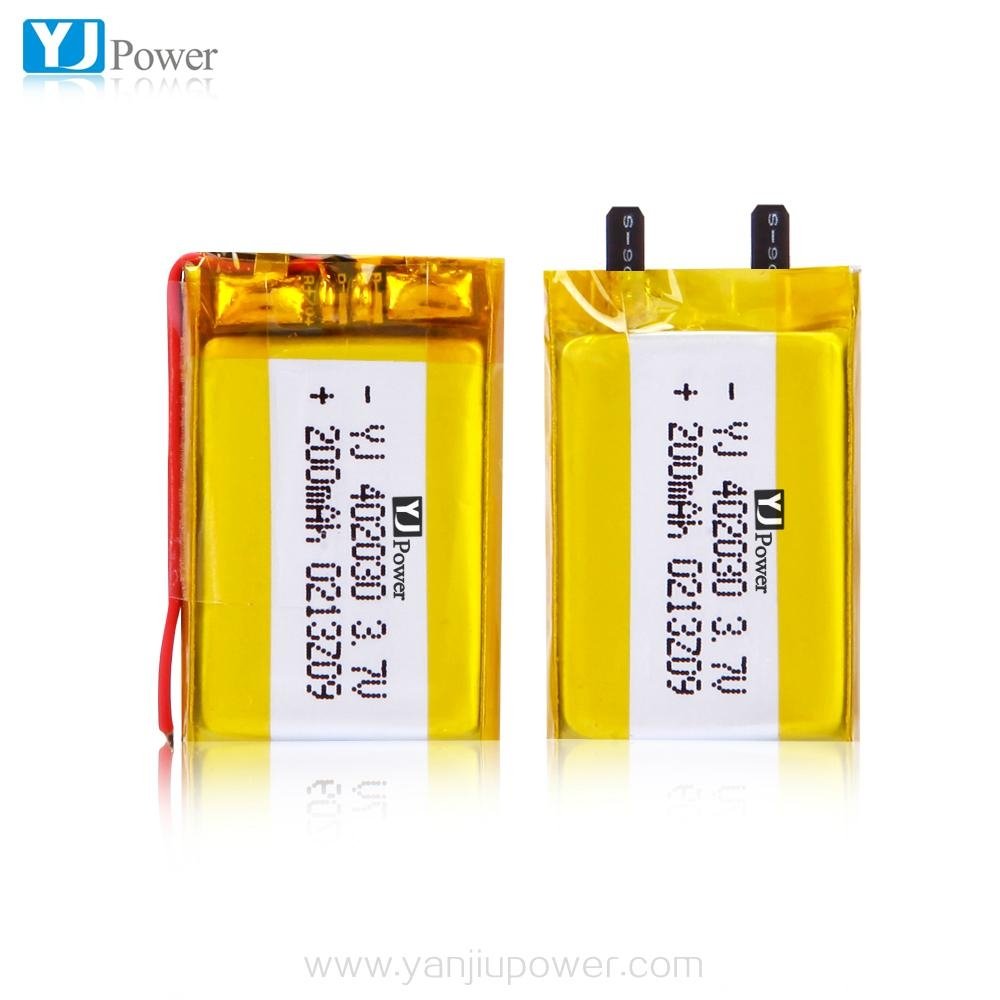 3.7V 200mAh 402030 lithium polymer battery 5
