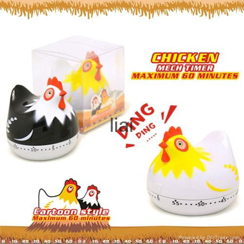 2016  promotional chicken shape kitchen Timer  animal alarm timer kitchen countd