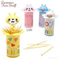 2016 New pocket Plastic bee Design Automatic Toothpick Holder dispenser Box 