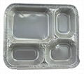 供应4格铝箔餐盒