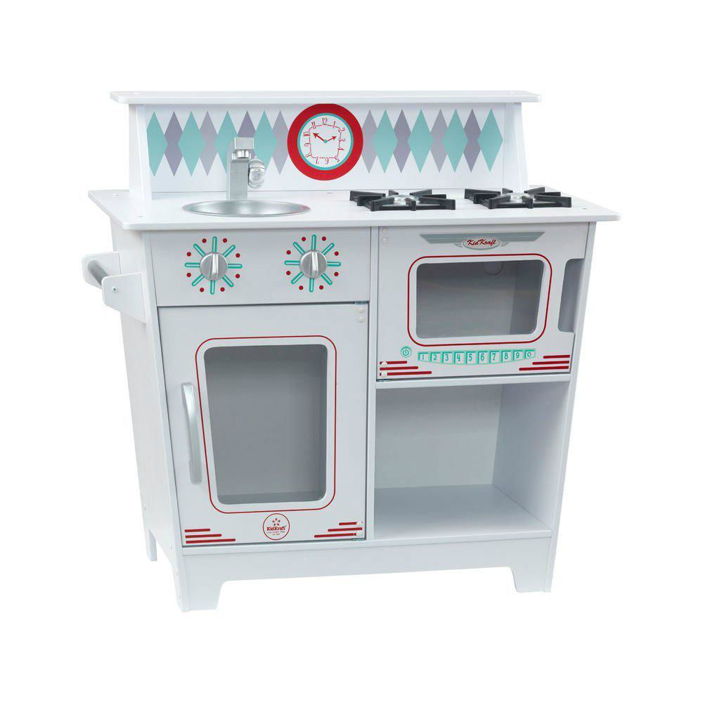 wooden kids kitchen play set toy 