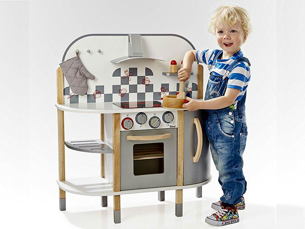 2016 hot sale modern wooden kitchen play set toy  4