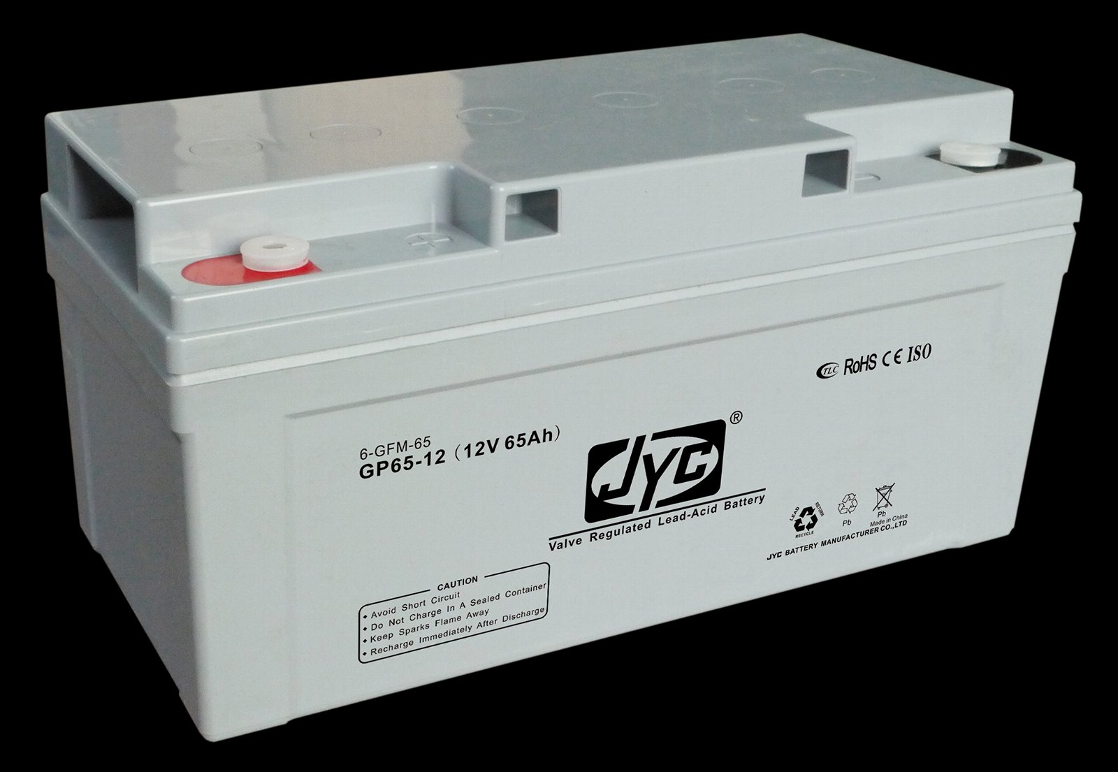 JYC电池12V65AH铅酸蓄电池 4