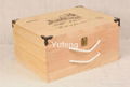 six bottel wooden wine box