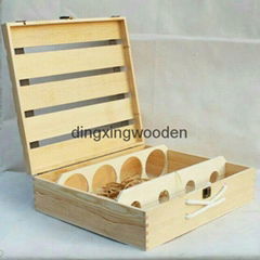 wooden wine box 4bottles package gift