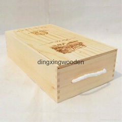 two wooden box for wine Custom Wine Box