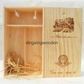 two wooden box for wine Custom Wine Box 3