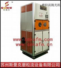 Microfine abrasive fluid polishing machine