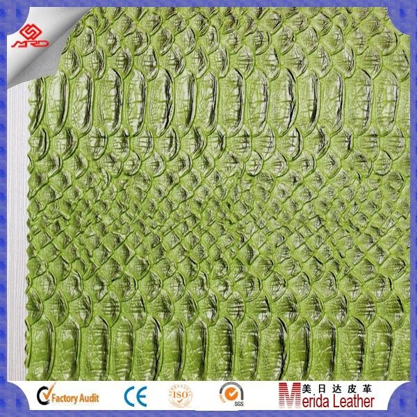 wholesale scale pattern pvc faux embossed leather fabric for making bags 4