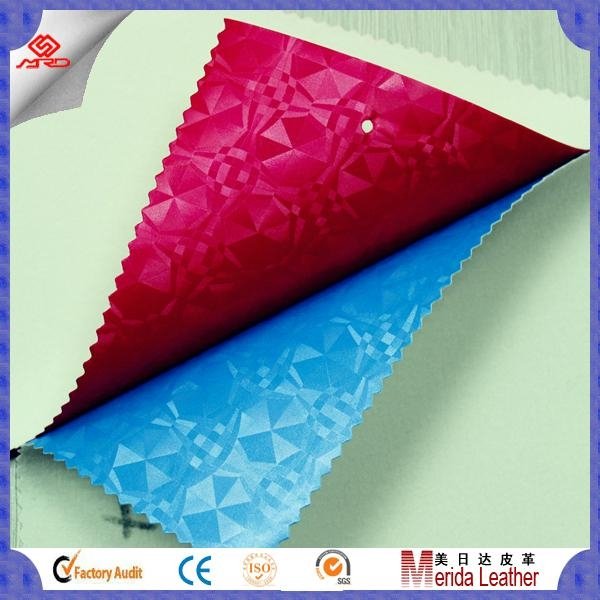 3d vision design pvc artificial leather fabric for making bags ,interior  2