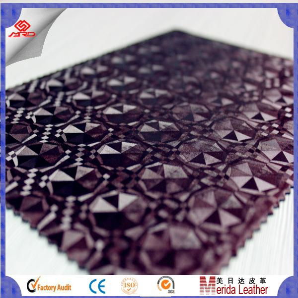 3d vision design pvc artificial leather fabric for making bags ,interior  4