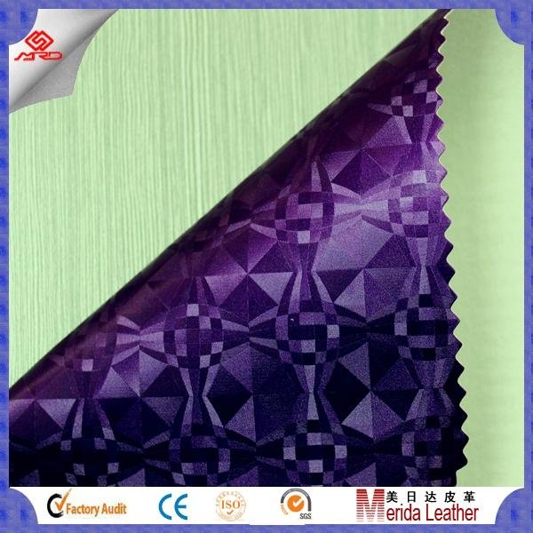 3d vision design pvc artificial leather fabric for making bags ,interior  5