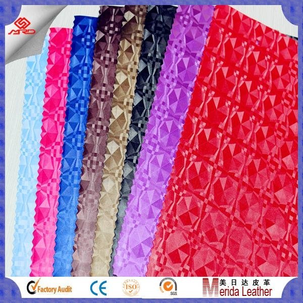 3d vision design pvc artificial leather fabric for making bags ,interior 
