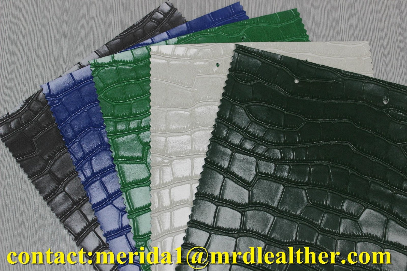 fashion crocodile pattern embossed pvc imitation leather for bags