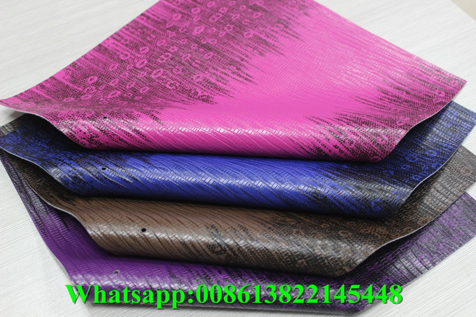 cheap embossed pvc artificial leather fabric for making bag