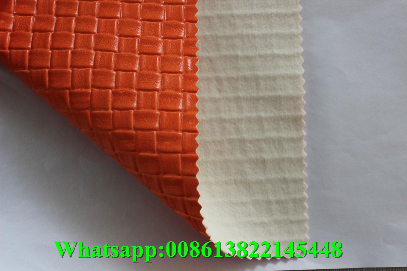 MRD50028 High grade comfortable embossed pvc sponge leather for decoration 2