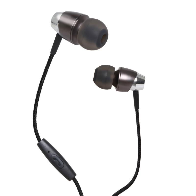 KDK cheaper Metal wired earphone, in-ear style stereo headset with mic 