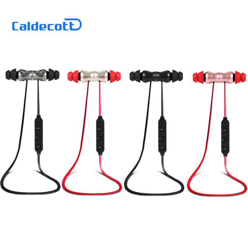  metal earphone V4.1 CSR8635 magnet sports bluetooth headset 2