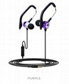 Hot sale 3.5mm plug ear hook earbuds metal noise cancelling earphones 4