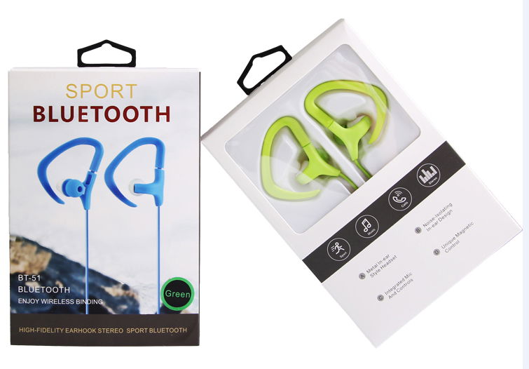  bluetooth in ear earbuds stereo sports wireless ear hook headphones 4