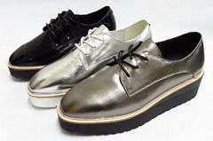 Leather casual shoes