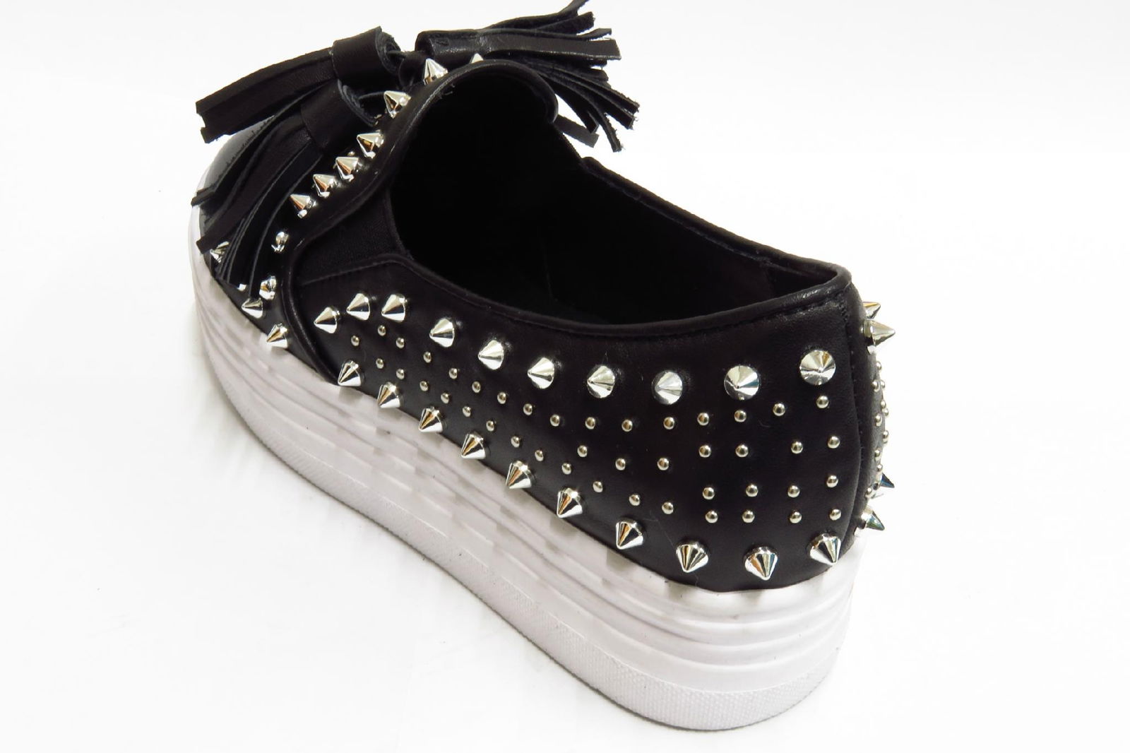 Low for leather metal rivets tassel thick soles 2