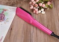 2016  Pink Electric Hair Straightening Brush with Coating 2