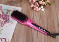 2016  Pink Electric Hair Straightening Brush with Coating 3