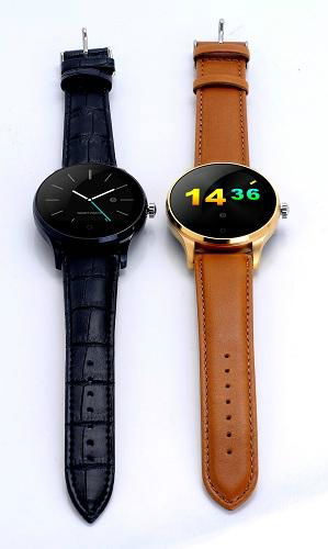 Leather Band Bluetooth Smart Watch compatiable with Both Ios & And