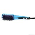 2016 Blue Electric Hair Straightening Brush with Ceramic Coating 1