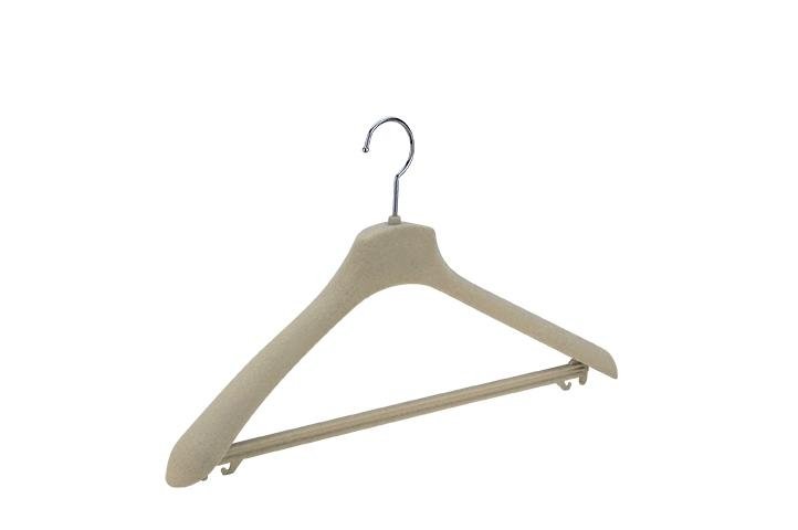 velvet suit hanger with shoulder pads