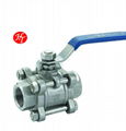 3 pc din flanged ball valve