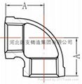 建支厂家供应玛钢管件90度镀锌弯头 2