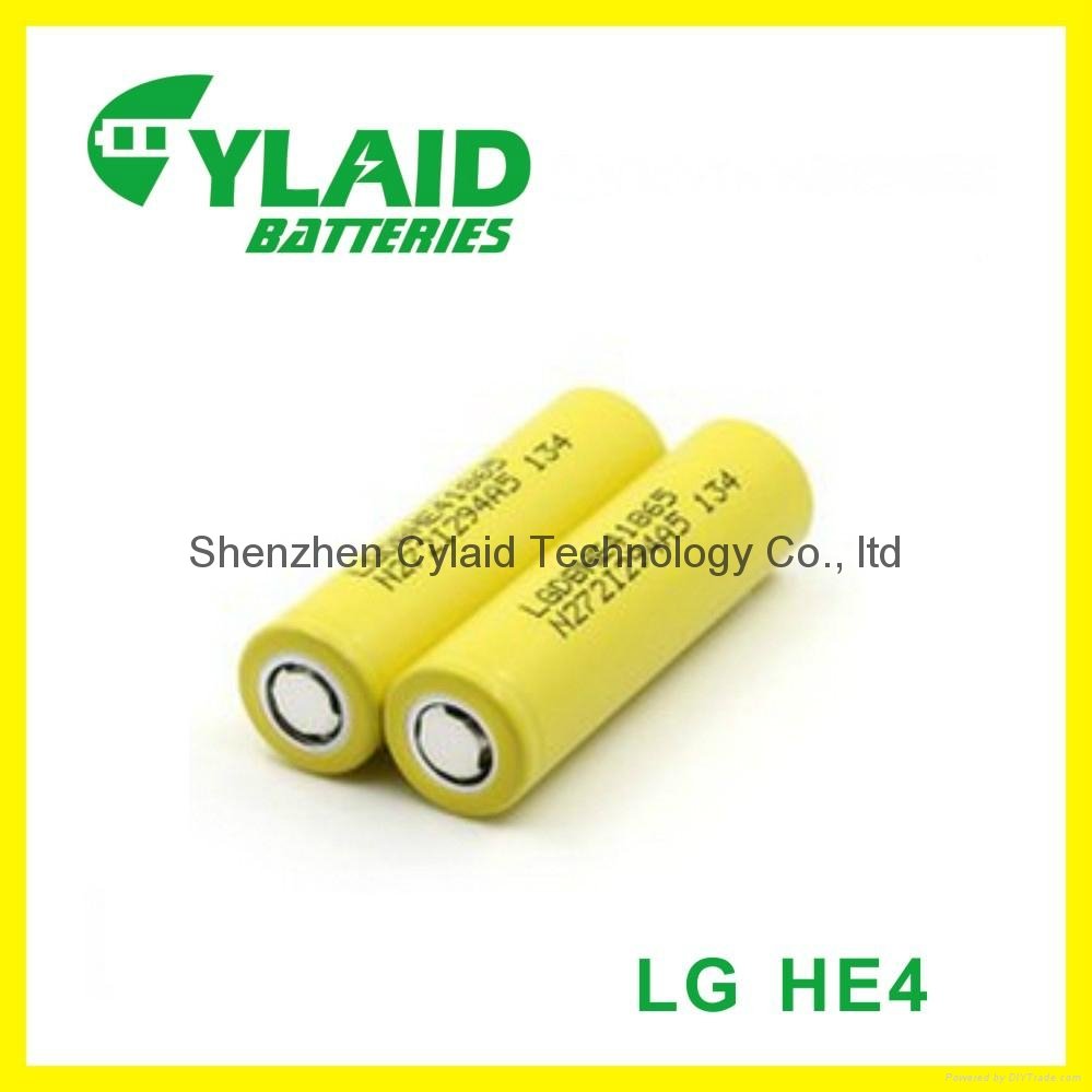 2016 wholesale yellow LG 18650 2500mah power bank 3.7v high discharge battery 2