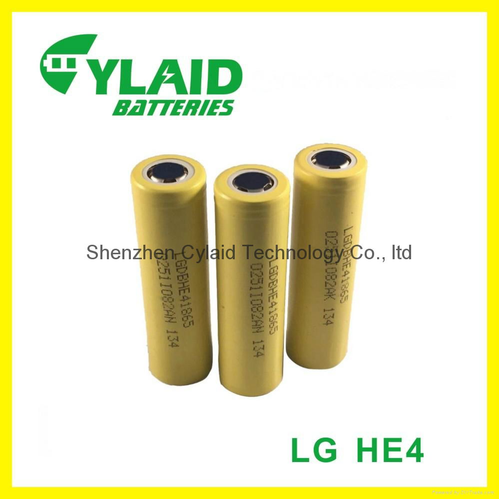 2016 wholesale yellow LG 18650 2500mah power bank 3.7v high discharge battery 3