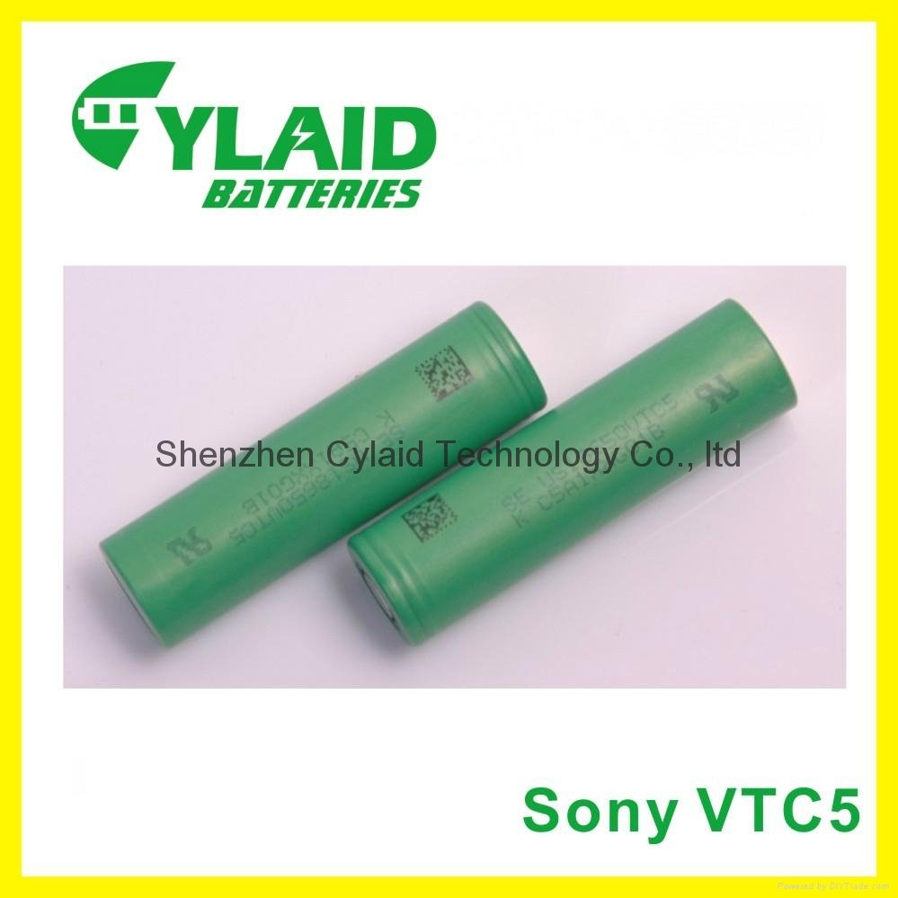 Hot selling free sample for ecigs mod battery sony vtc 5 2600mAh rechargeable