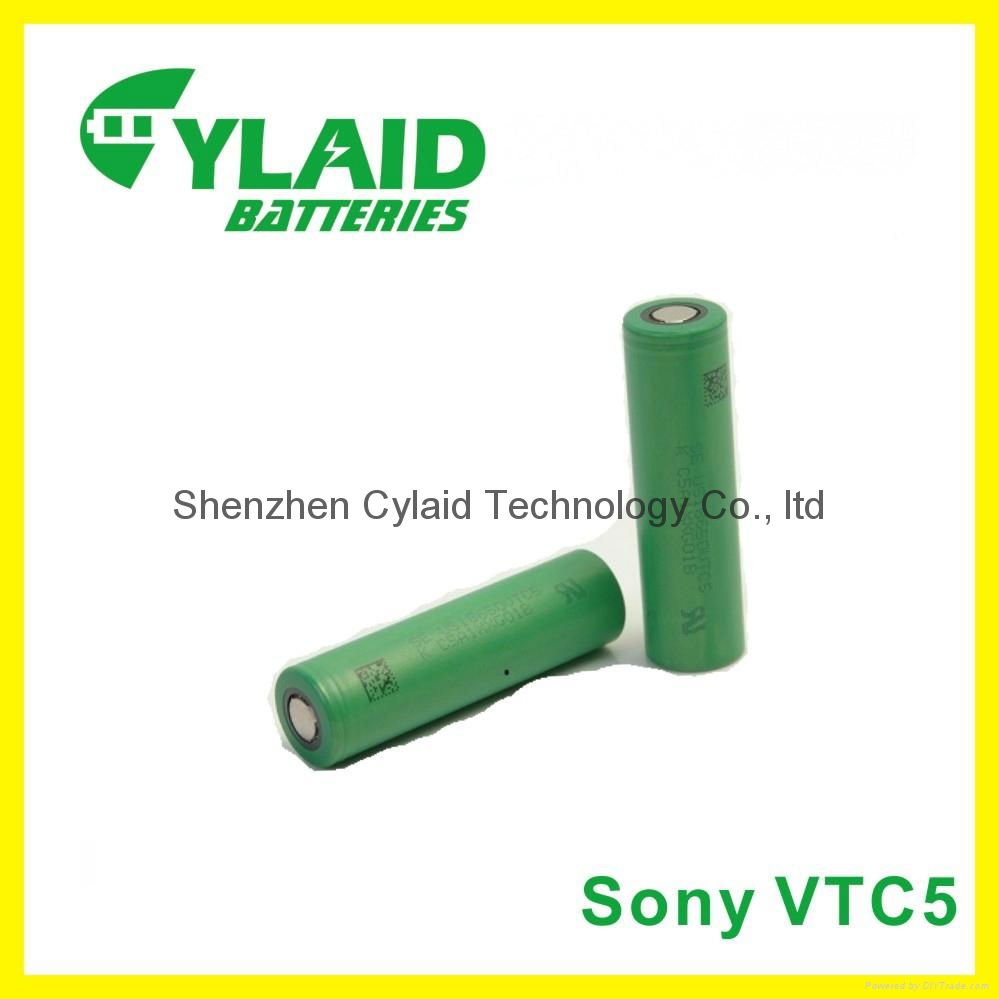 Hot selling free sample for ecigs mod battery sony vtc 5 2600mAh rechargeable 2